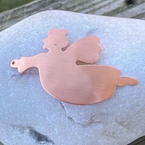 Angel pin brooch copper color angelic pin